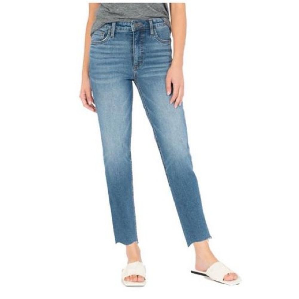 Kut from the Kloth Rachel Fab Ab High Rise Blue Straight Leg Jeans